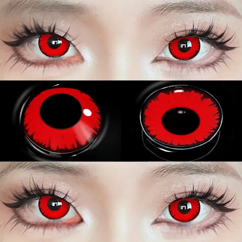 lentilles rouges pour halloween festive