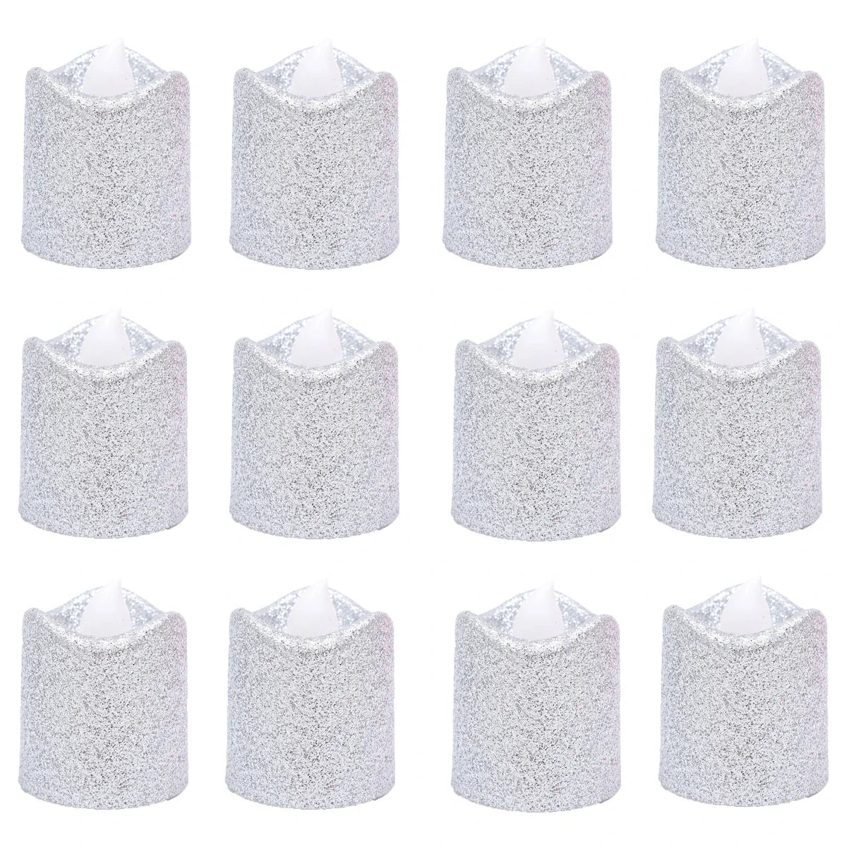 lot de bougies LED argentées mariage