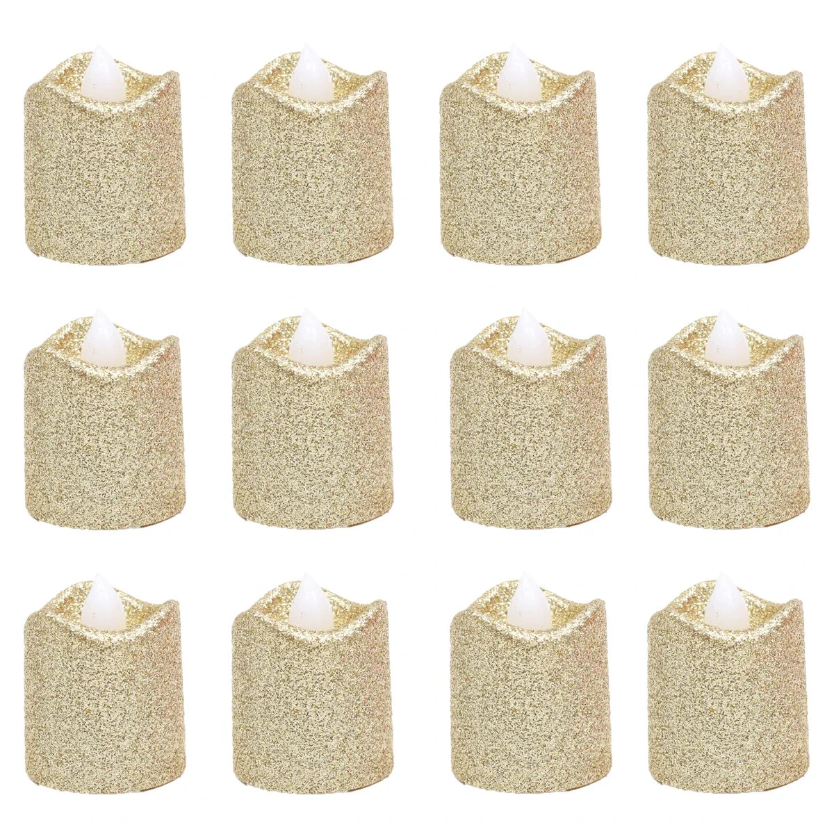 lot de bougies LED dorées mariage