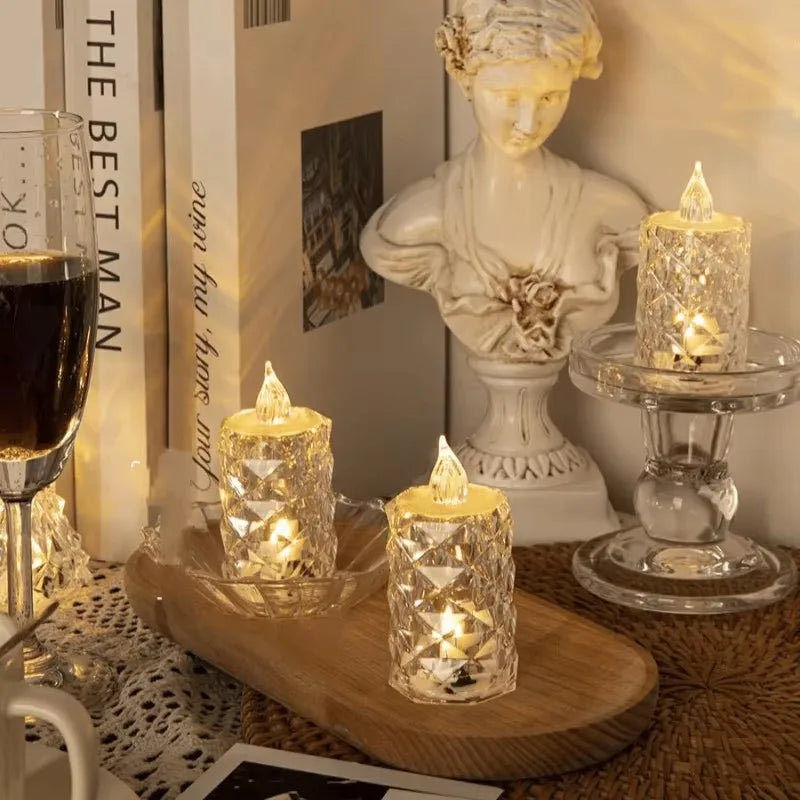 lot de bougies mariage design sans flamme unique