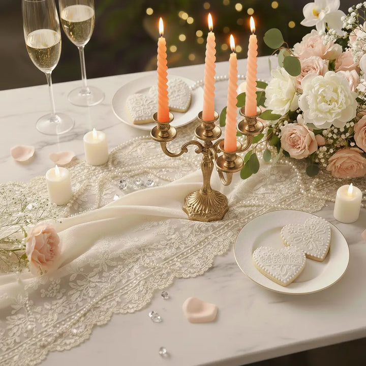 lot de bougies spirales nuance orange