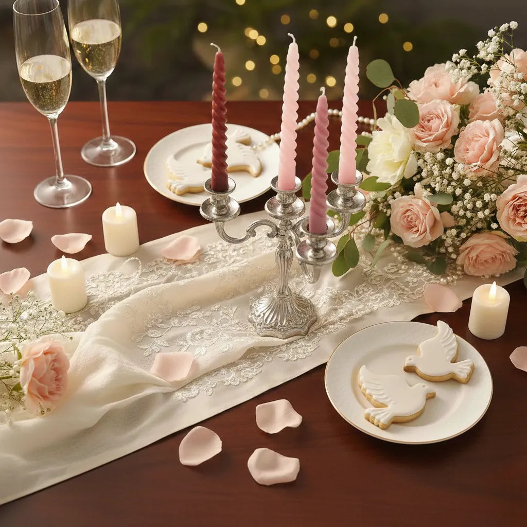 lot de bougies spirales rose dégradé unique