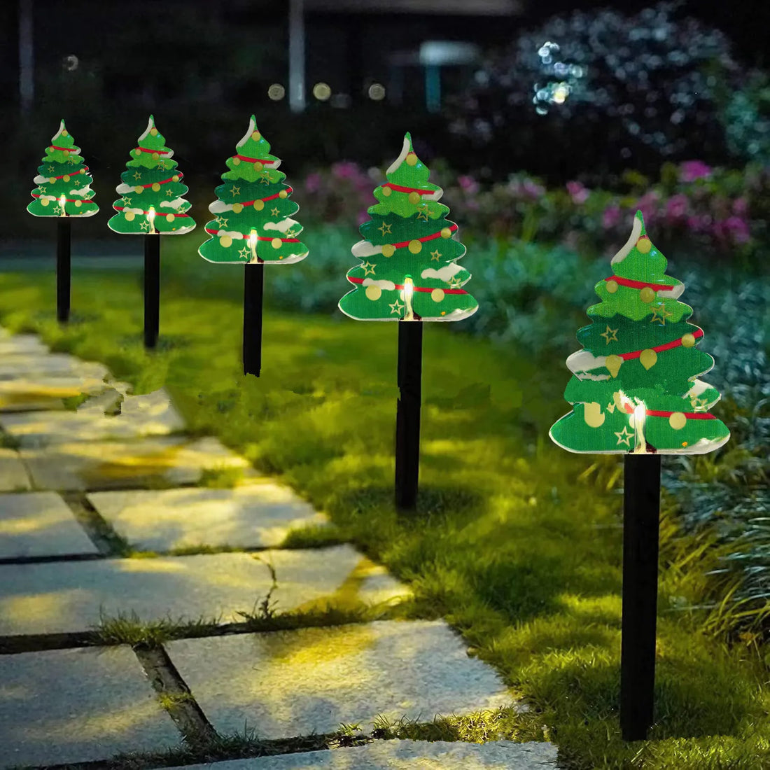 lot de lampes jardin arbre de noël 