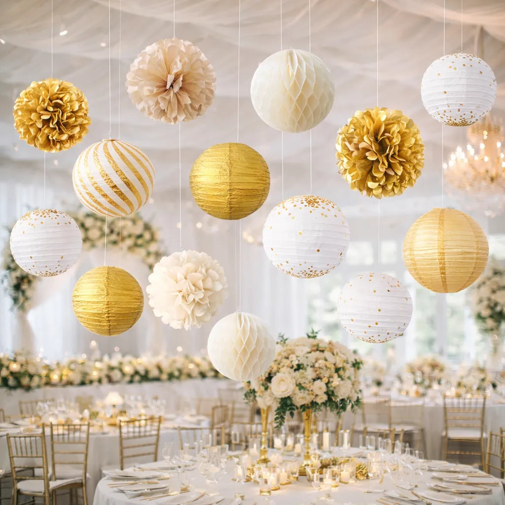 lot de lampions élégants pour mariage unique