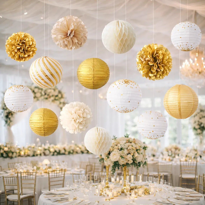 lot de lampions élégants pour mariage unique