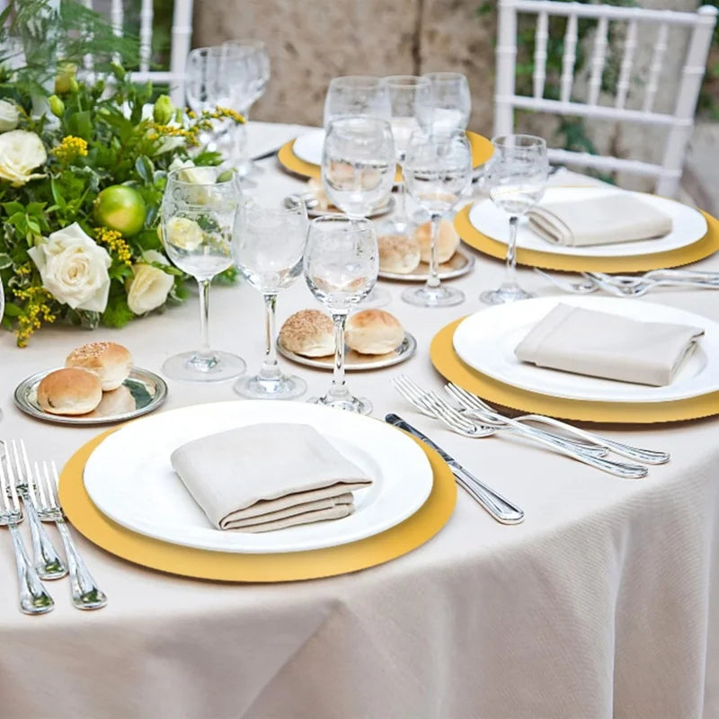 lot de sets jetable dorés