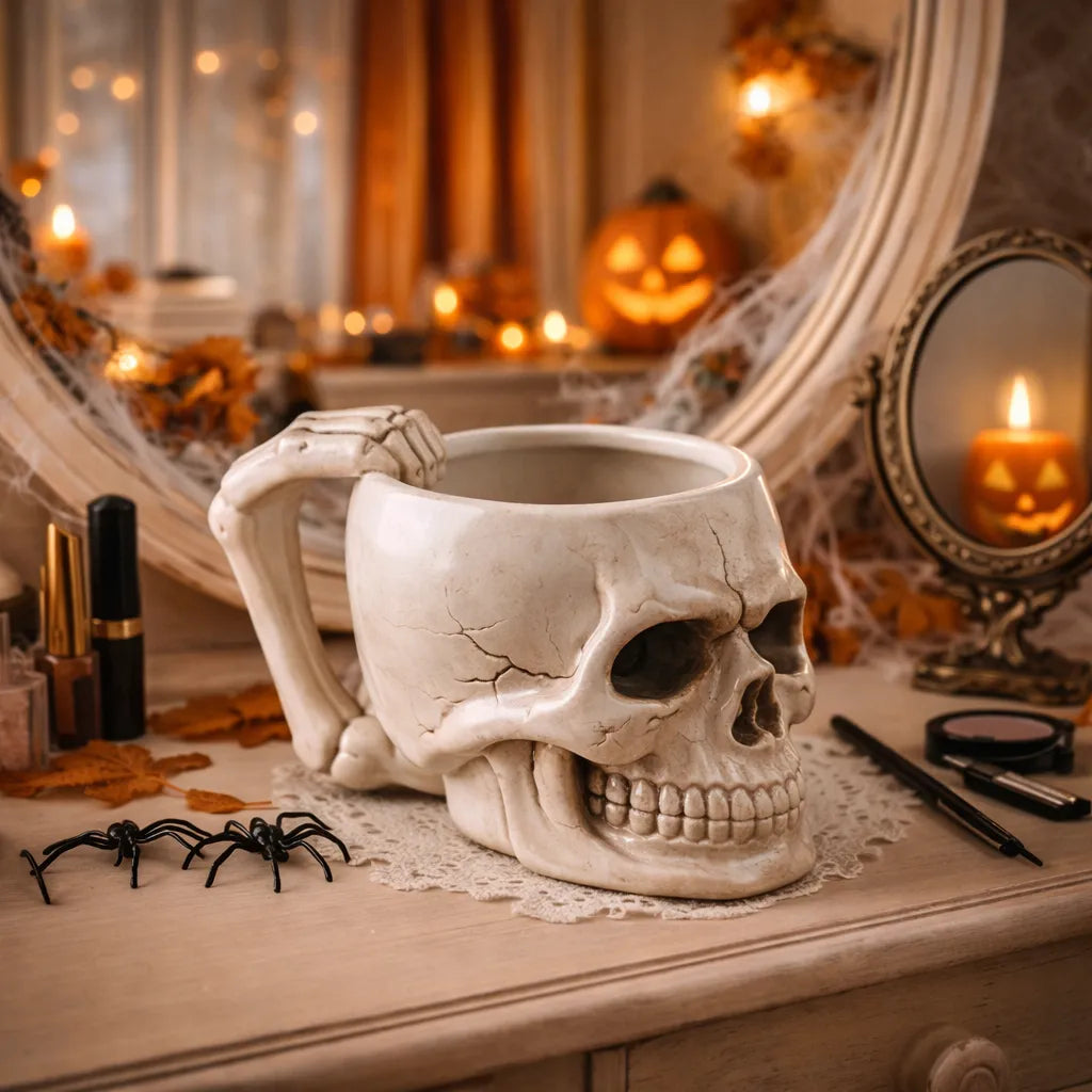 mug halloween déco crâne original 