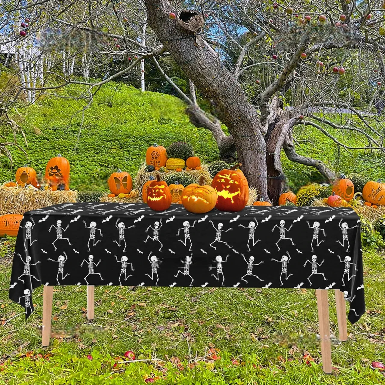 nappe halloween squelette dansant 