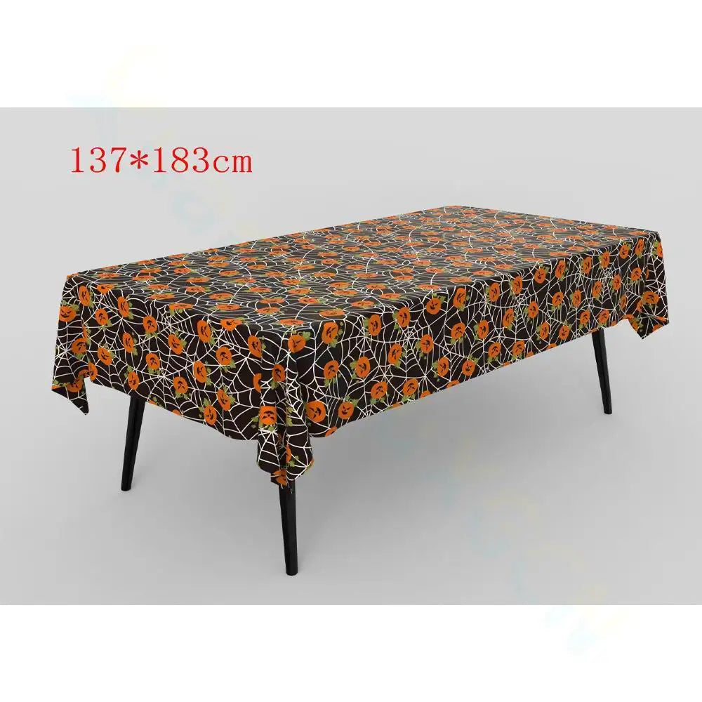 nappe halloween toile à citrouilles unique