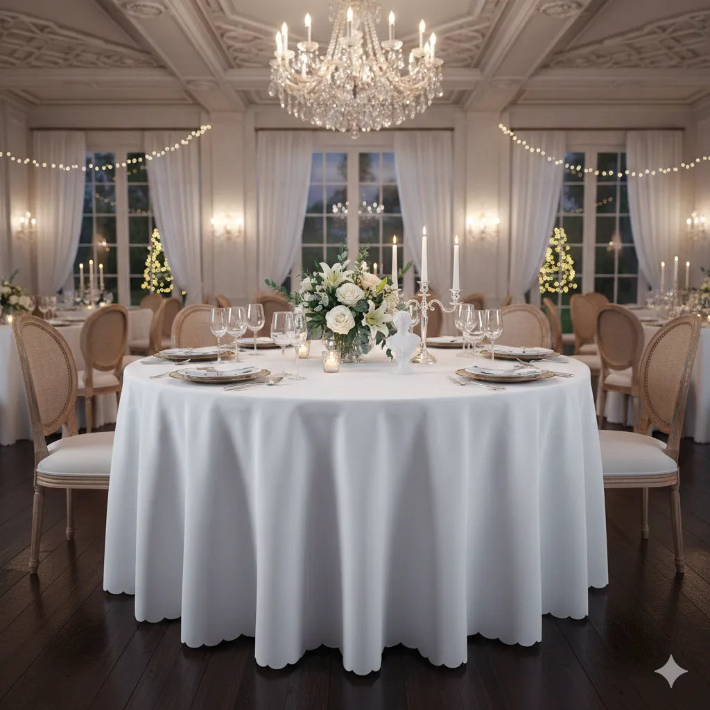 nappe mariage ronde glamour