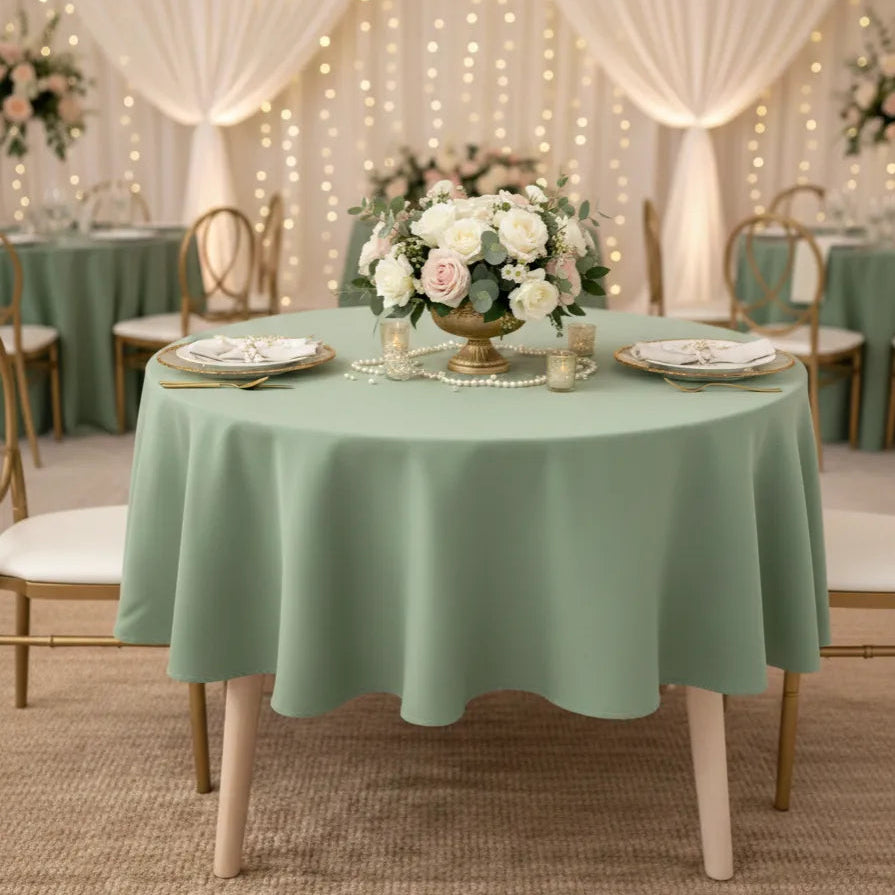 nappe vert sauge mariage raffinée
