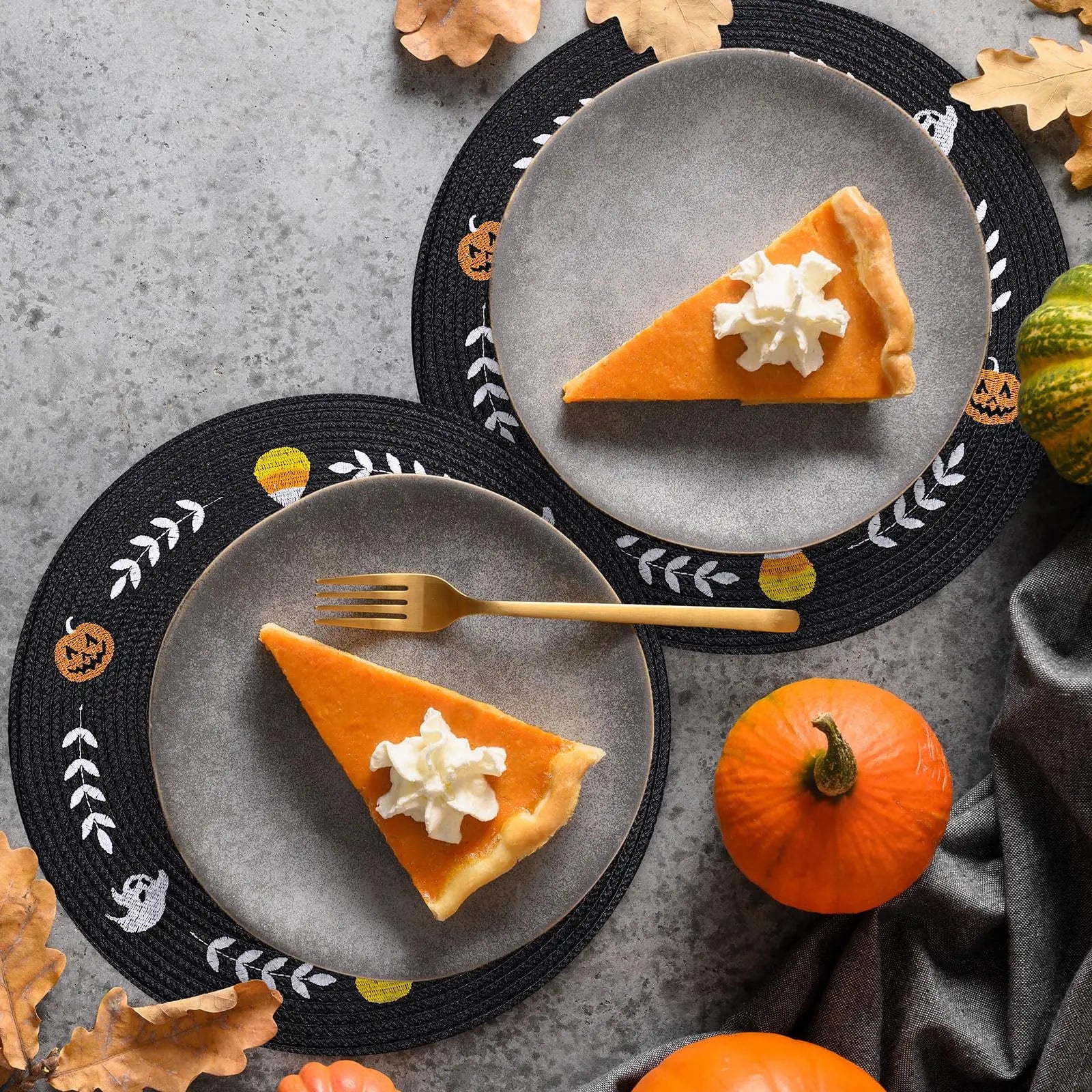 napperon rond halloween élégant effrayant