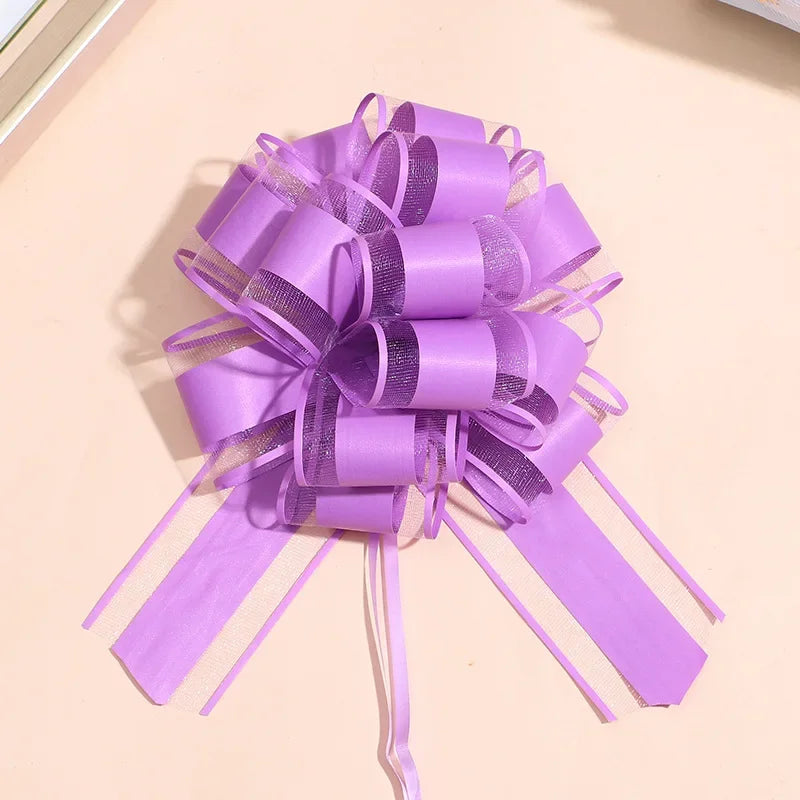 noeud violet pour voiture mariage