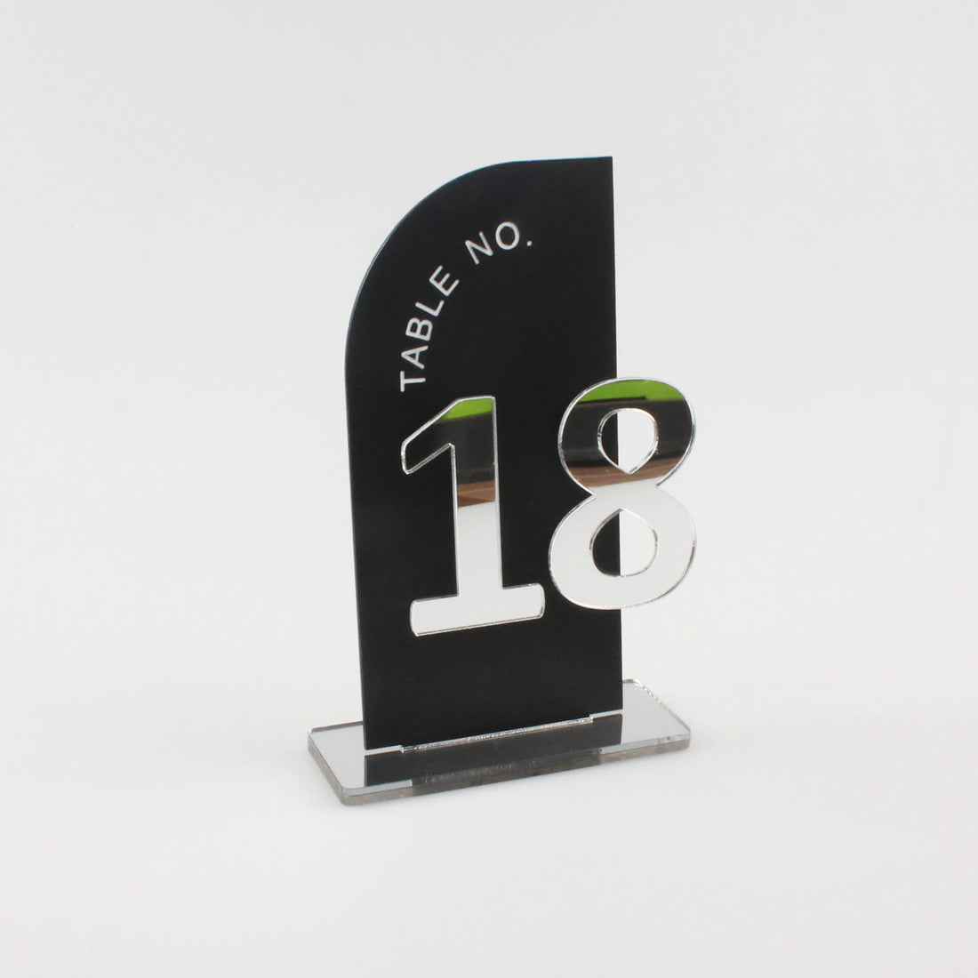 numéro de table demi-arc élégant unique