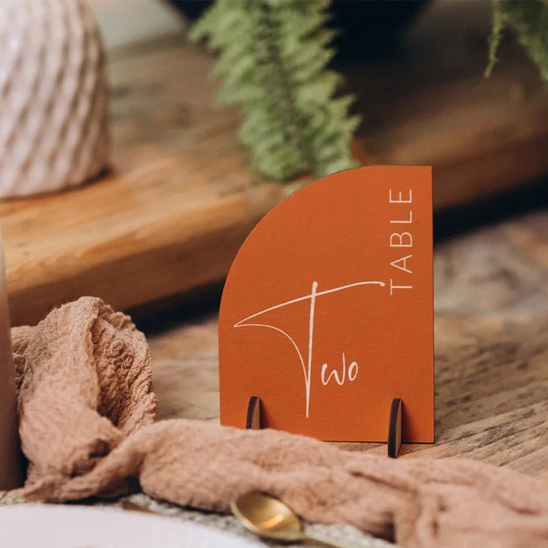  numéro de table demi-arc moderne chic