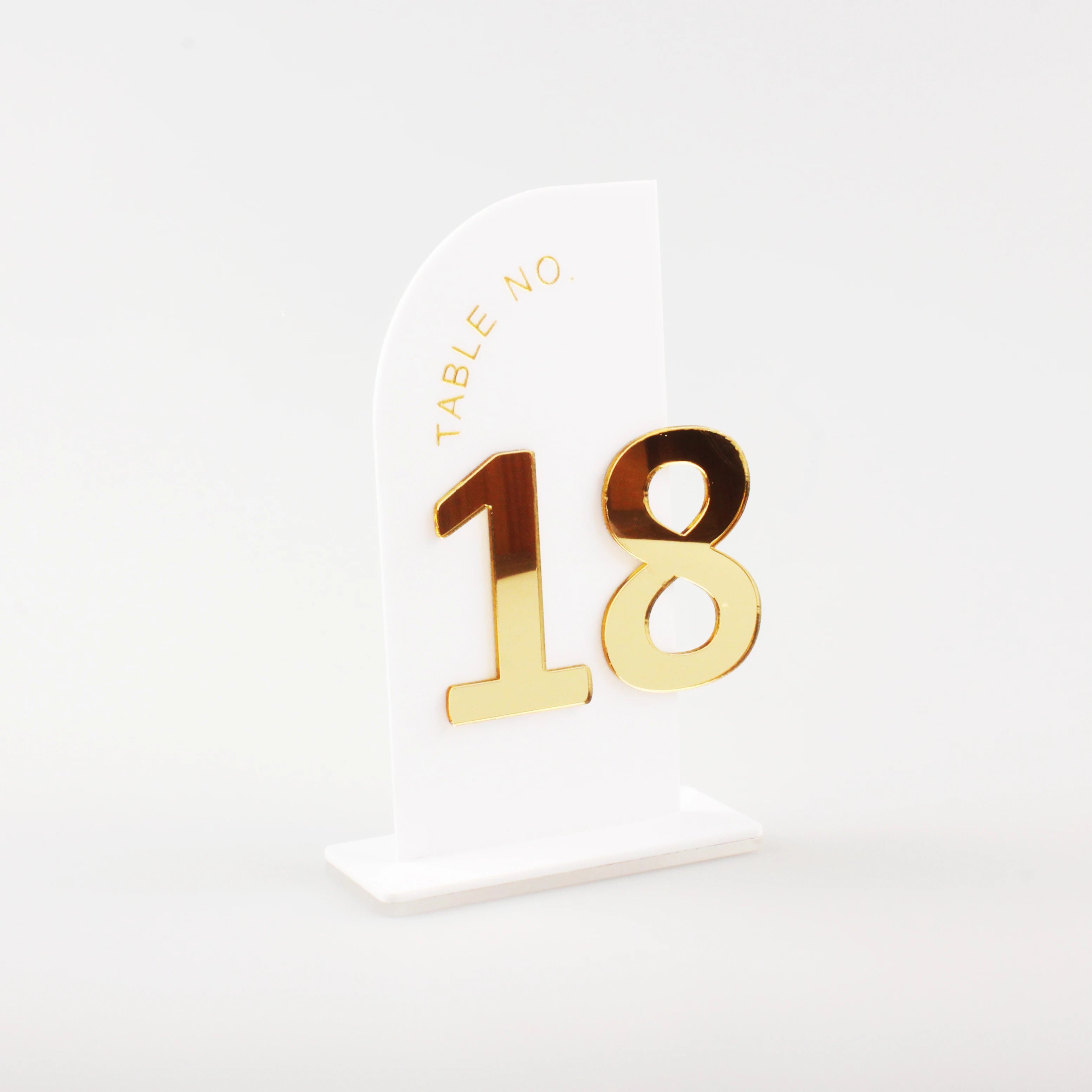 numéro de table demi-arc moderne unique