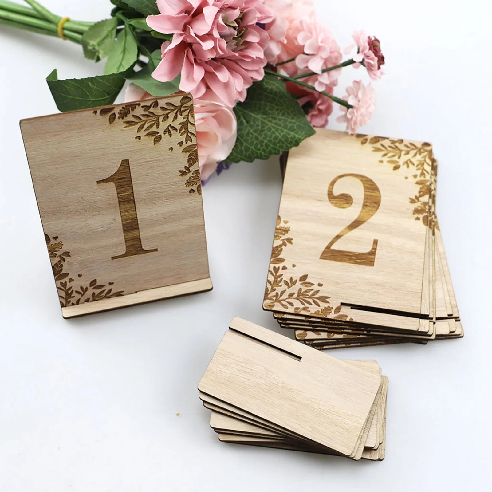 numéro de table pour mariage en bois