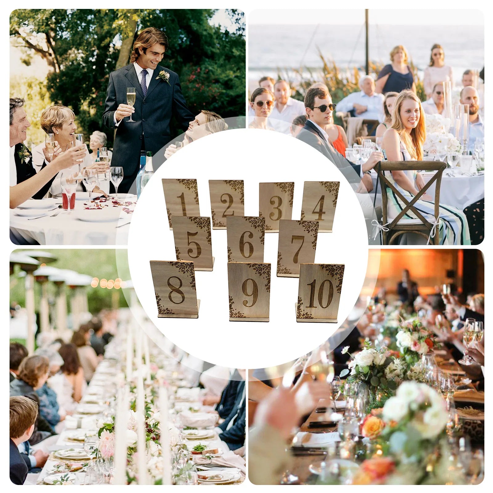 numéro de table pour mariage en bois spécial