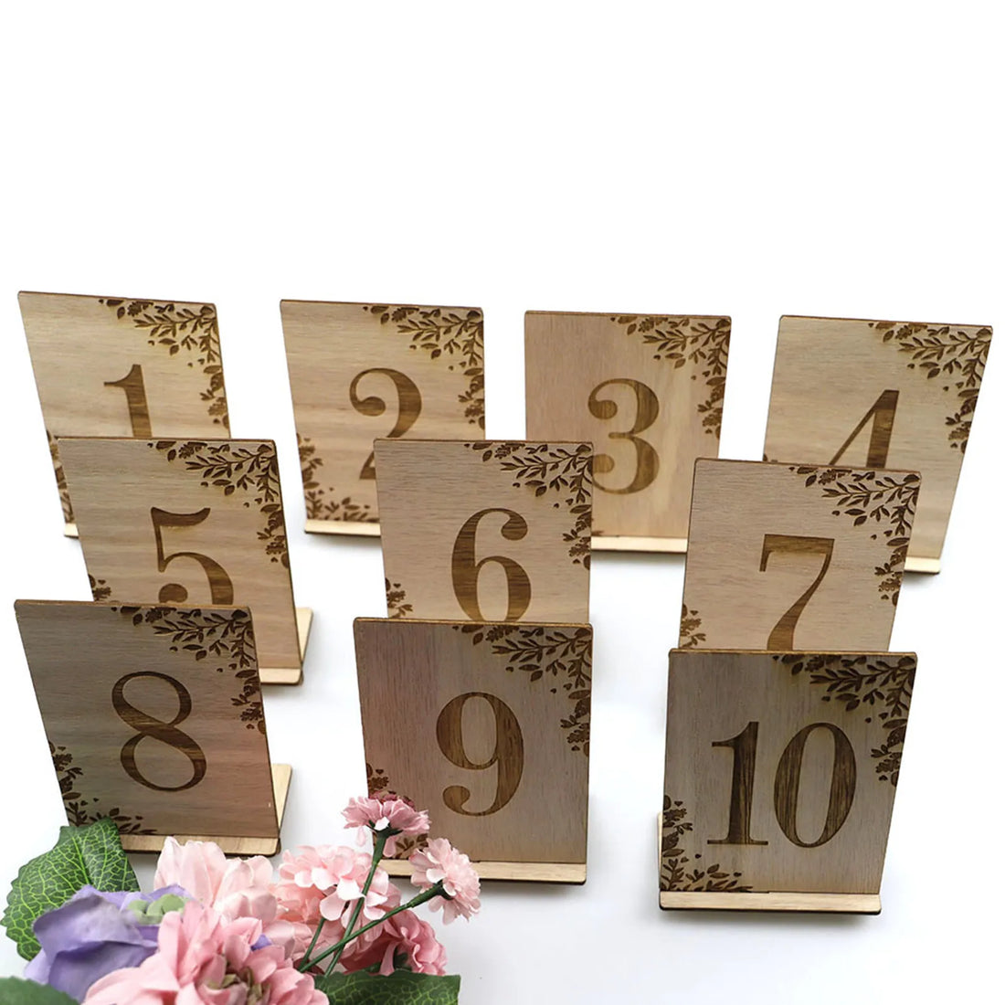numéro de table pour mariage en bois unique