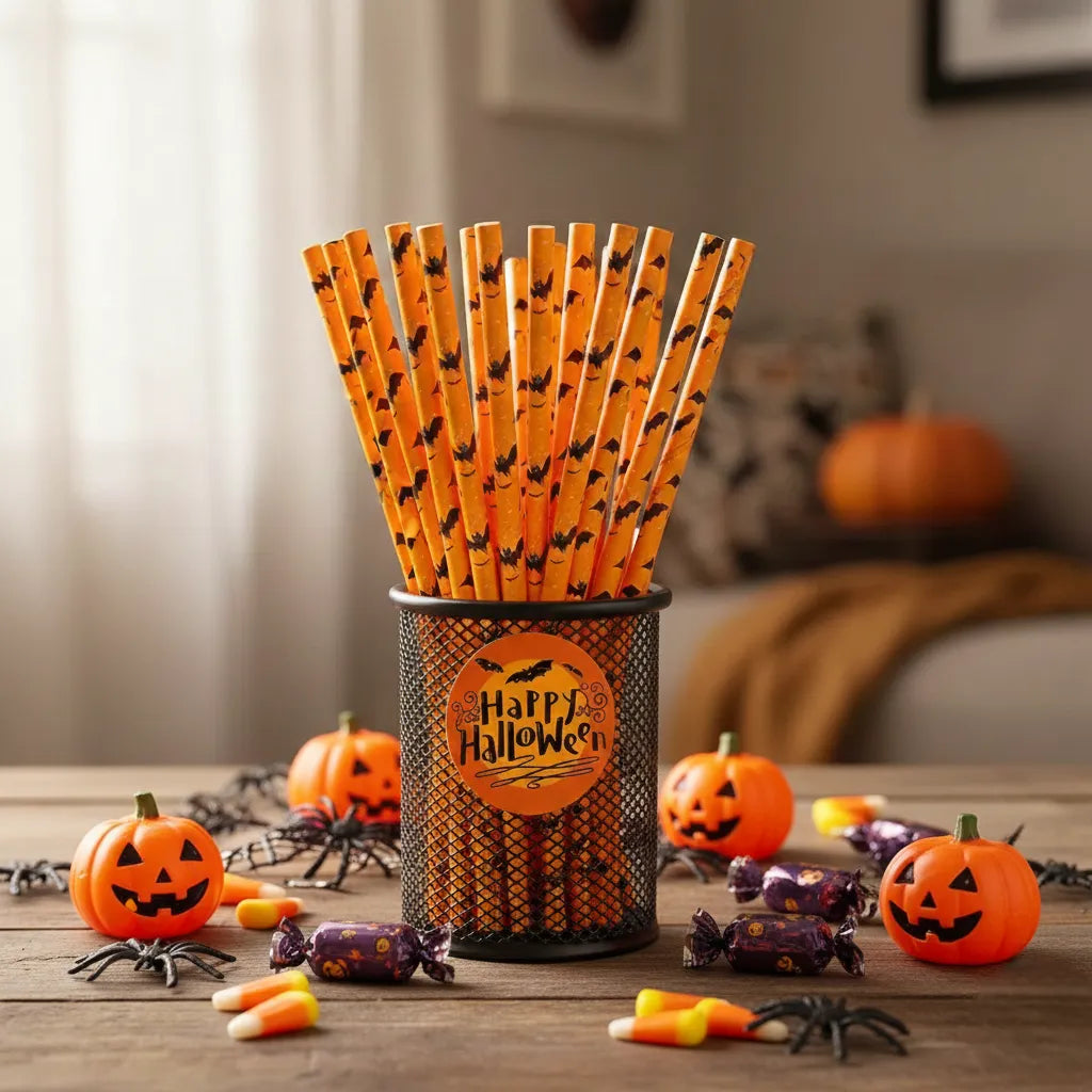 paille orange chauve-souris originale