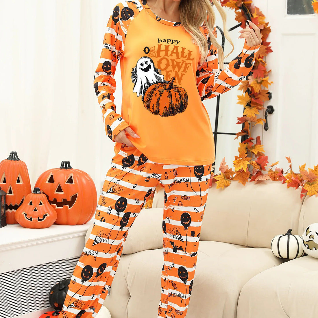pyjama happy halloween femme élégante