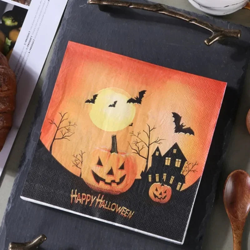 serviette de table thème halloween originale