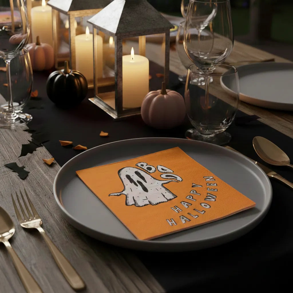 serviette halloween motif fantôme spéciale