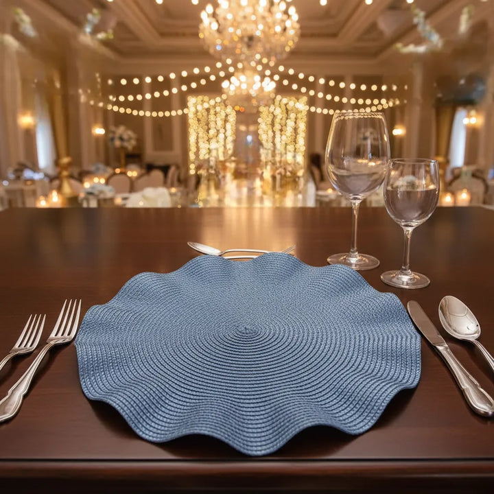 set de table bleu chic unique