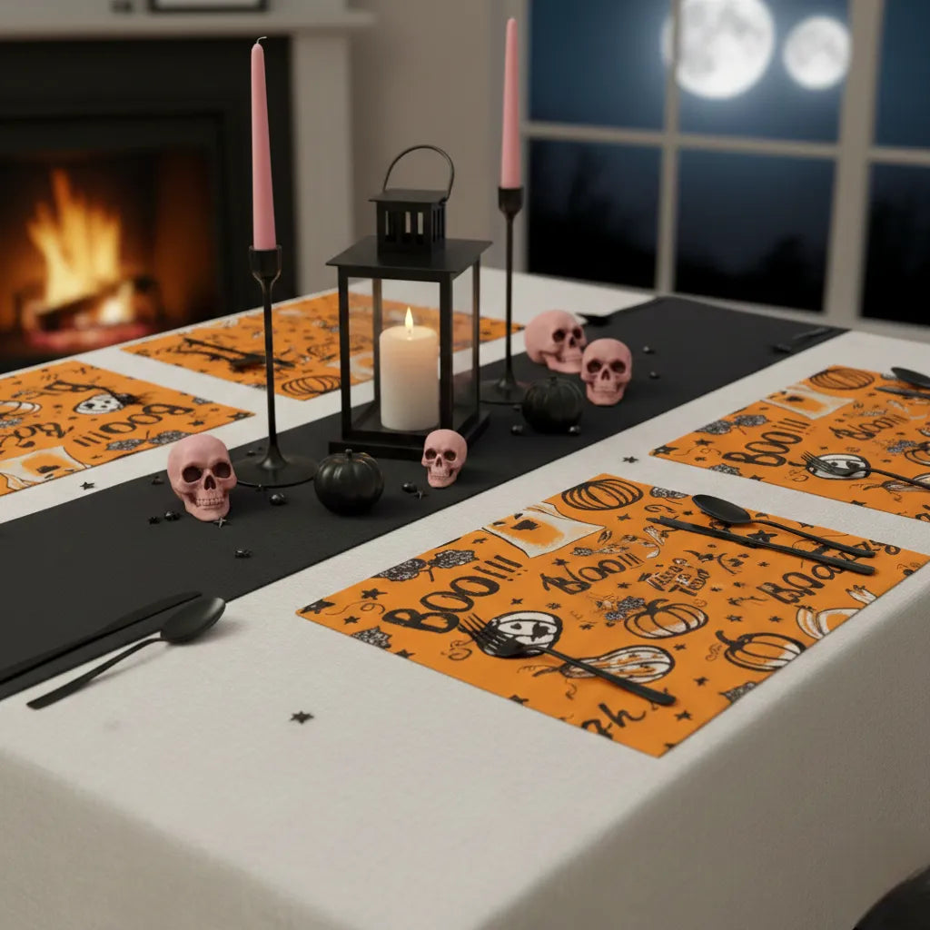 set de table orange “Boo”  spécial