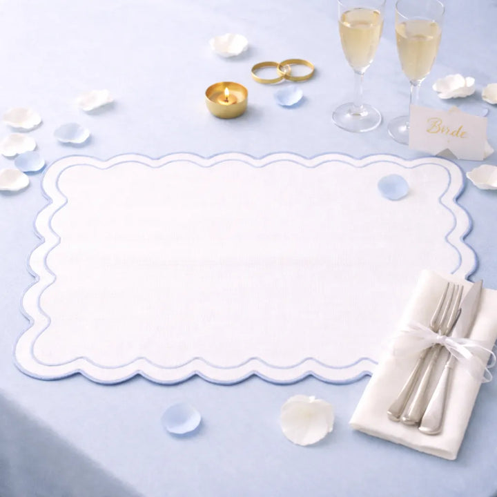 set de table rustique ondulé unique