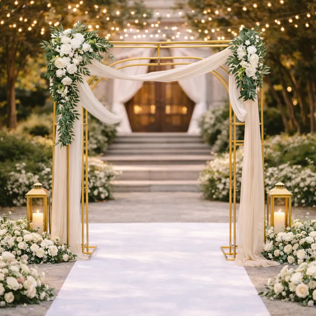 support arche mariage doré design sublime