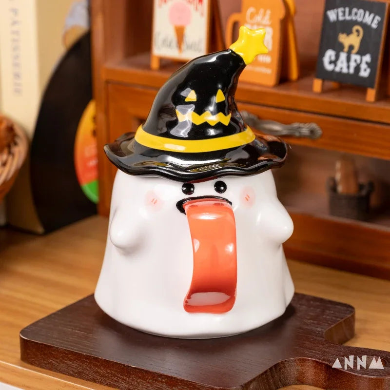 tasse fantôme déco à couvercle