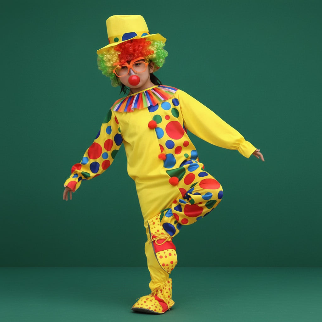 Combinaison Clown Jaune À Pois