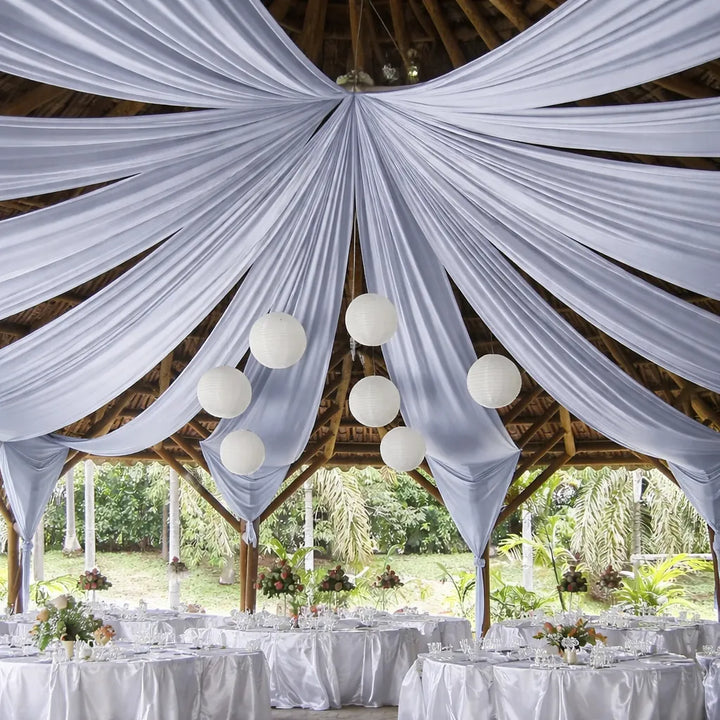 voilage champagne satiné plafond mariage spécial